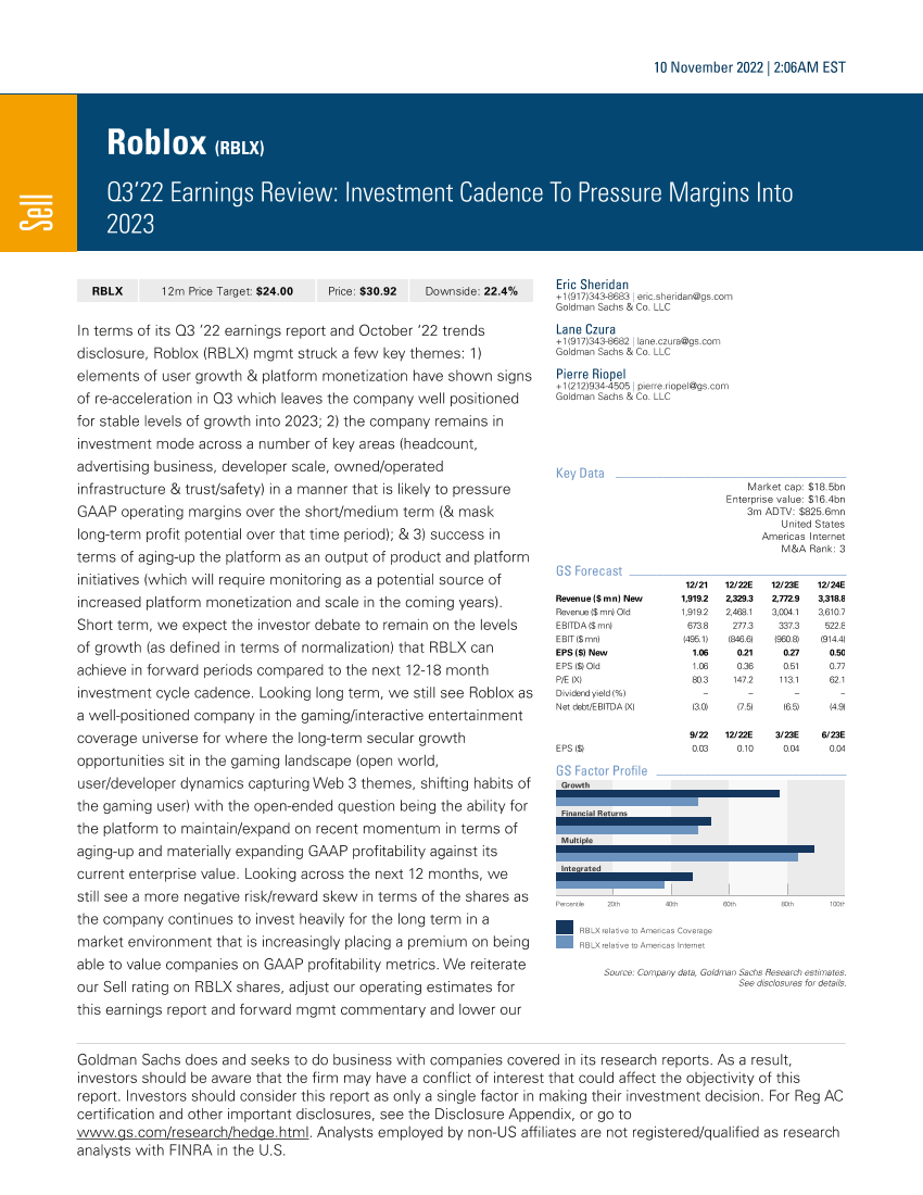 Roblox (RBLX)_ Q3'22 Earnings Review_ Investment Cadence To Pressure Margins Into 2023Roblox (RBLX)_ Q3'22 Earnings Review_ Investment Cadence To Pressure Margins Into 2023_1.png